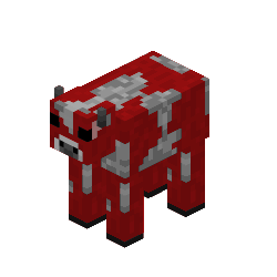Vaca vermelha pixelada girando