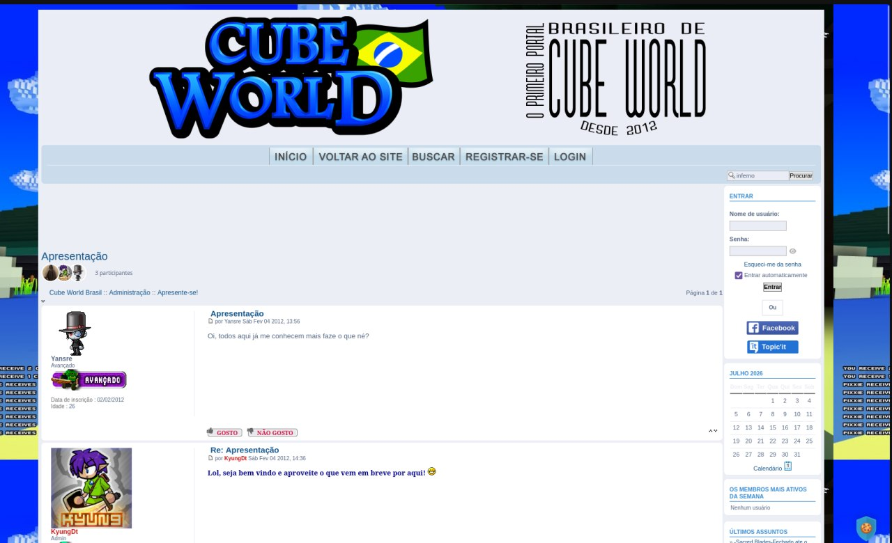 Fórum Cube World Brasil